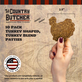 Turkey Shaped Turkey Blend Patties - 10 Count